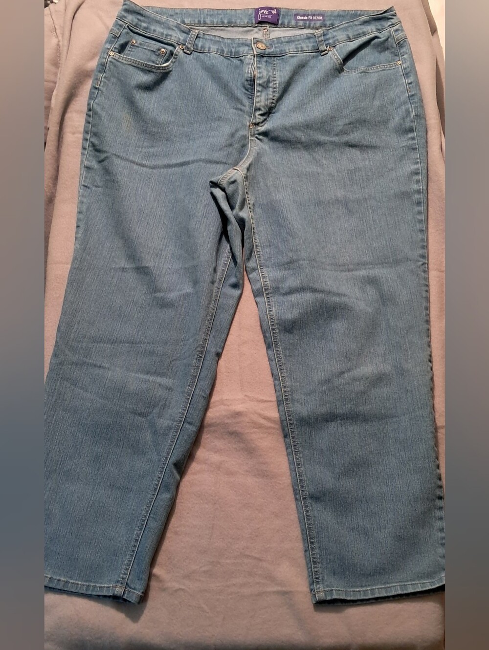 Just My Size Women's Straight Leg Jeans - Light Blue Denim